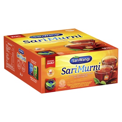 SariWangi SariMurni Tea Bag 100 - Teh vanila berkualitas dalam kemasan ekonomis, untuk margin yang lebih baik.